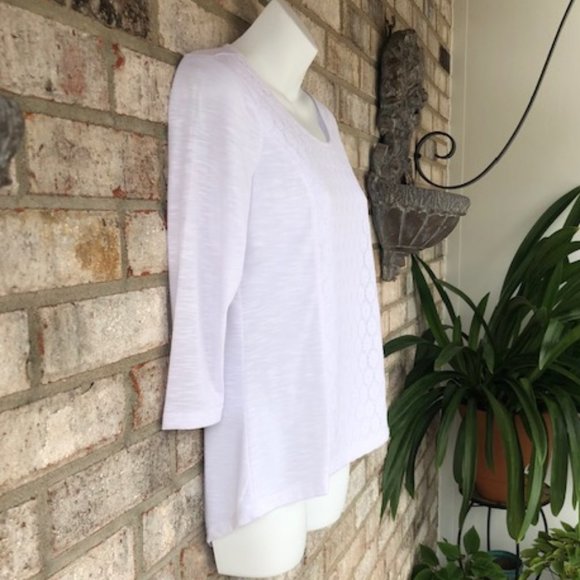 CATO HIGH LOW BLOUSE WITH LACE FRONT - Picture 3 of 11